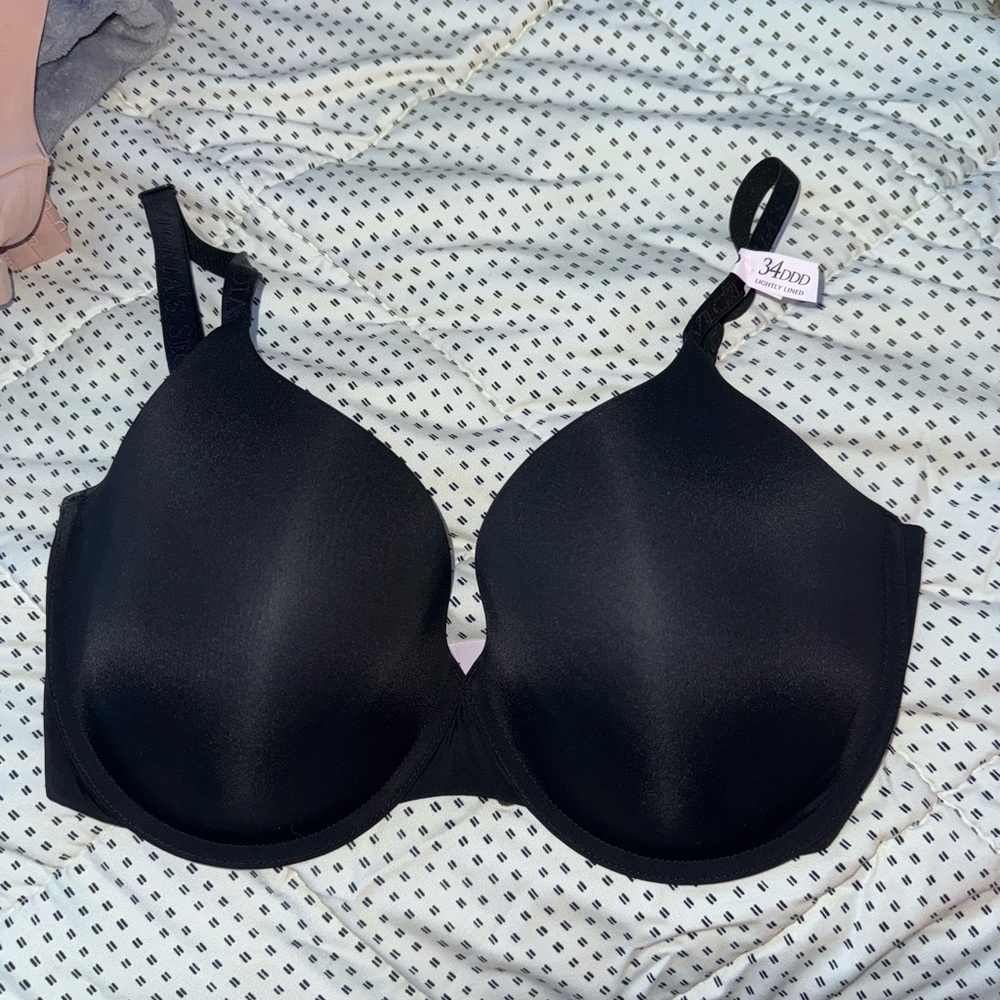 Victoria's Secret Black T-Shirt Bra 34DDD NWT t-shirt lightly lined Demi